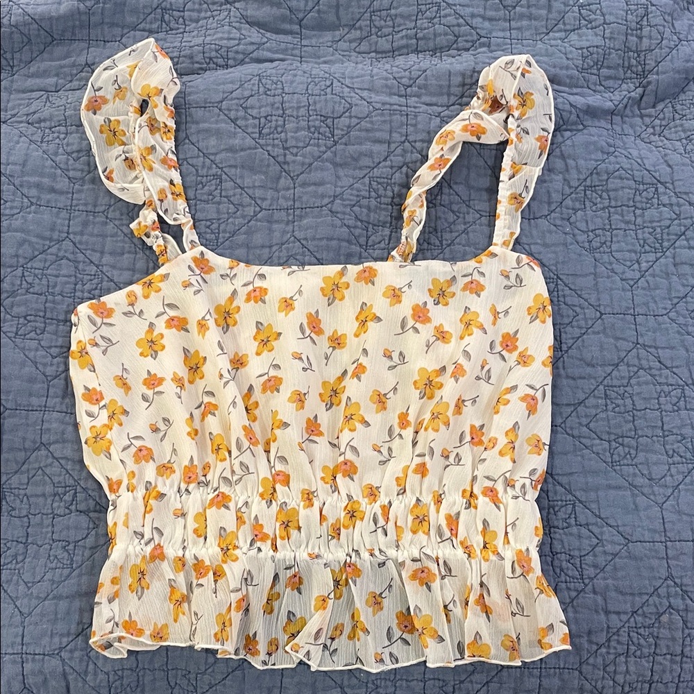 Lush Yellow and Orange Floral Camisole